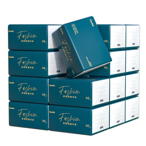 Whole box wholesale of tissue paper for household affordable use Blue Cat toilet paper facial tissue manufacturer wholesale large pack of tissue paper