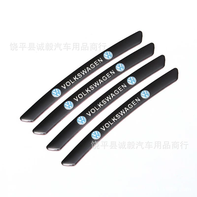 Suitable for Volkswagen Lingdu Magotan Lavida Golf Wheel Decoration Labeling Tire Ring Car Logo Wheel Eyebrow Metal Sticker (Body sticker) - volkswagen-black-1-set-of-4-standard