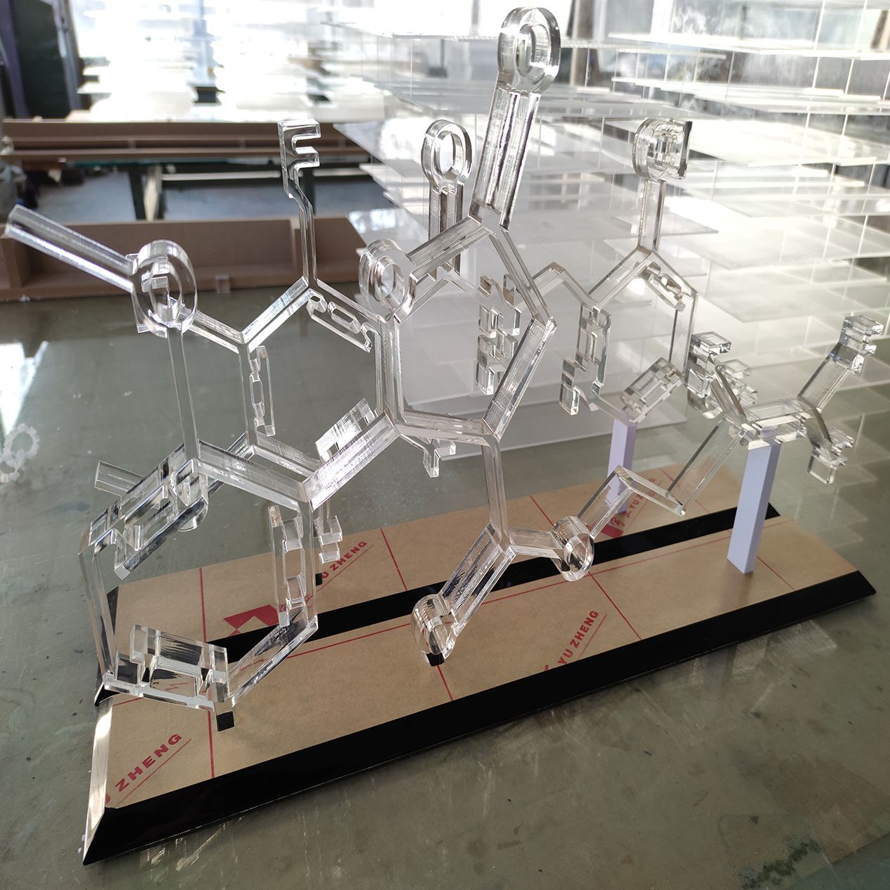 透明亚克力造型摆件现代风有机玻璃dna模型桌面装饰品
