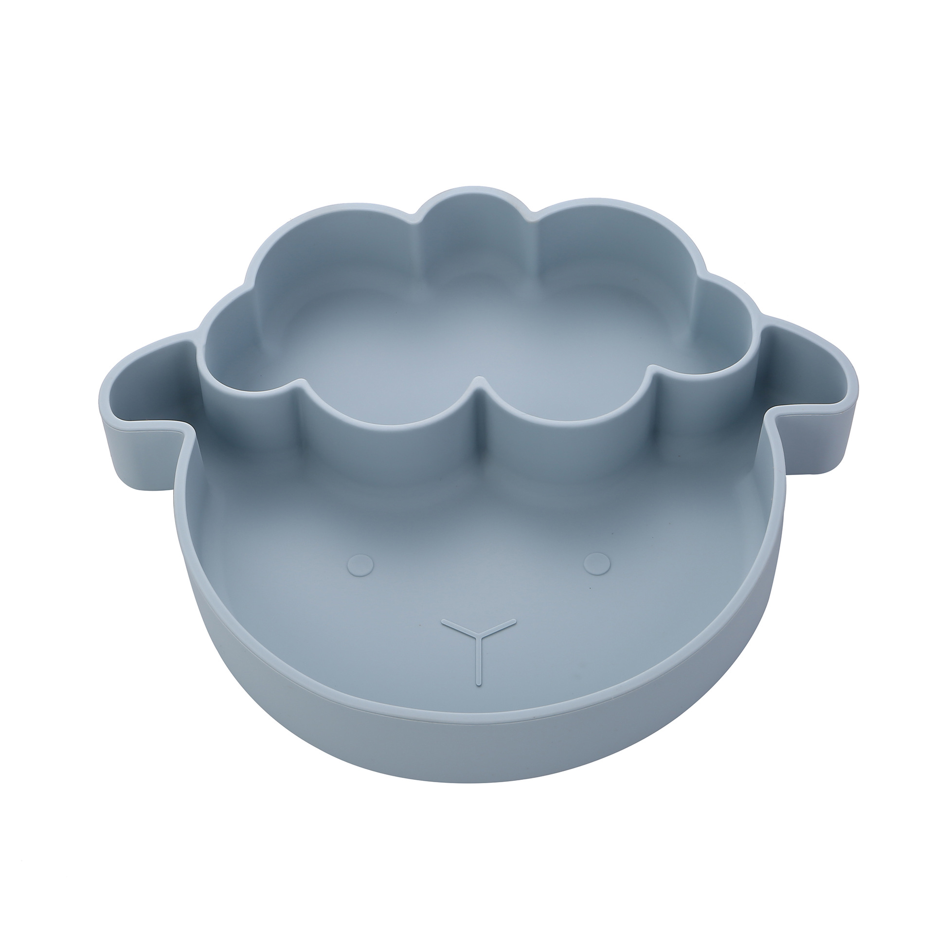 Amazon Baby Silicone Dinner Plate with Suction Cup, Children's Non-Slip Food Compartment Plate, Little Sheep Dining Plate for Infants and Toddlers