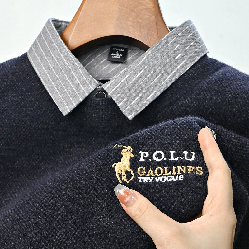 派森龙 Warm velvet sweater, base body-friendly set, for middle-aged man