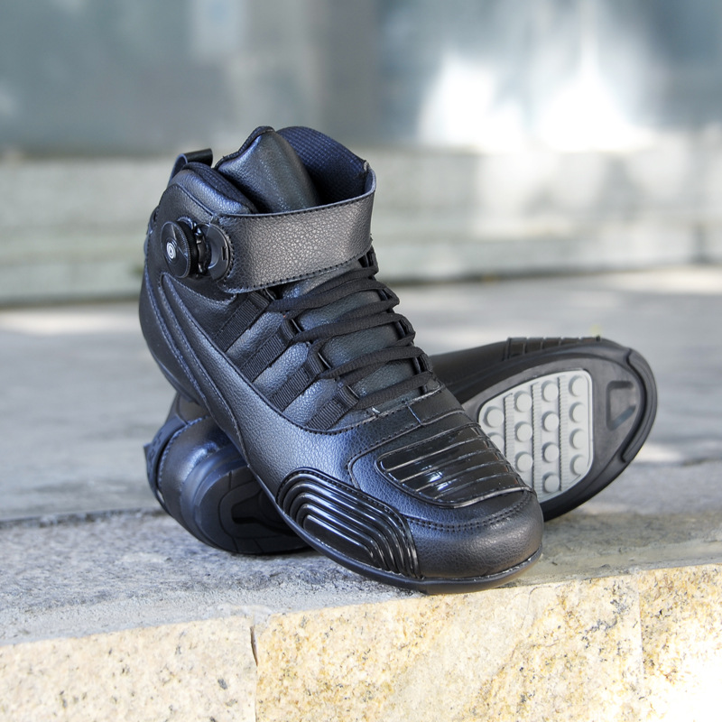 Cycling Motorcycle Riding Shoes Men's Summer Motorcycle Boots Racing Shoes Off-Road Riding Equipment Knob Lace-Up Riding Boots