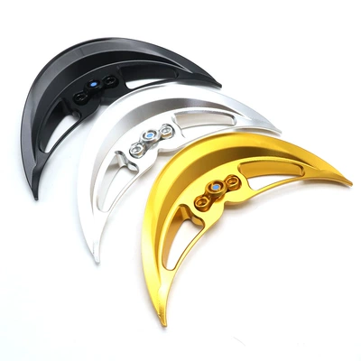 Suitable for Piaggio Vespa Sprint 125/150 Modified Aluminum Alloy Rear Auxiliary Armrest Ducktail Spoiler (Motorcycle tail) - black-metal-rear-wing-with-silver-screws