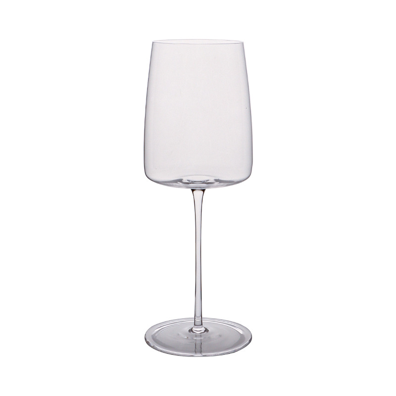 Copa de vino tinto de Phnom Penh de patrón vertical Copa de vidrio de cristal de estilo europeo para el hogar Juego de utensilios de vino Copa de cóctel de borde para el hogar