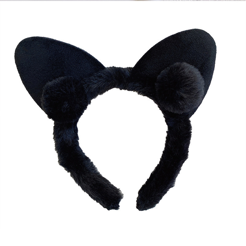 Cute Cat Ears Fluffy Hair Band Women's Simple Face Wash Makeup Christmas Holiday Headband Female Hair Accessories Hairpin Headdress