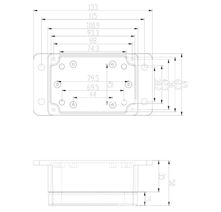 批发100*68*50mm 户外仪器仪表电子壳体 F4-2塑料防水盒 接线盒