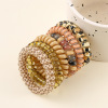 Fashionable telephone, high elastic hair accessory, hair rope, 6 pieces, simple and elegant design