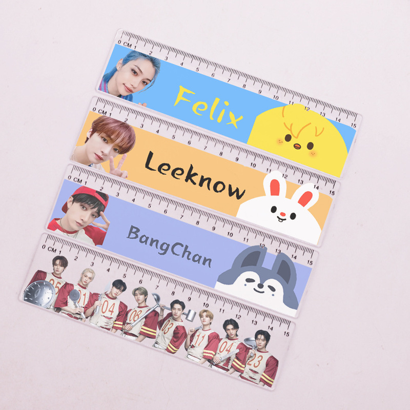 South Korea star Stray Kids style peripheral Fang can Han Zhicheng Li Jinhao simple ruler CZ03
