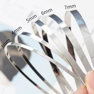 DIY hand-made 3~7mm headband headband material accessories hoop metal headdress women's wide hair bah cloth hair accessories