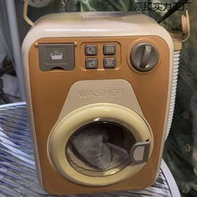 洗袜子的小洗衣机真可转动能加水洗衣机过家家玩具女孩迷你滚筒机