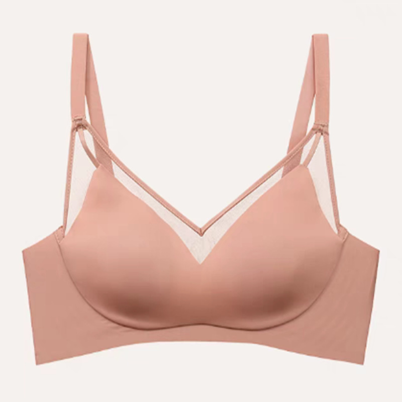 Seamless Latex Rabbit Ears Thin Cup Comfortable Wire-free Bra Push-up Adjustable Jelly Strip Women's Intimates 0922