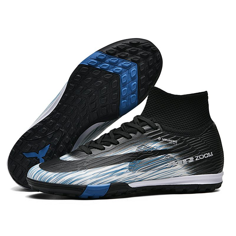 Zapatillas de fútbol transfronterizas sin costuras de caña alta con tacos TF para césped artificial y tacos AG para entrenamiento de hombres, mujeres, niños y jóvenes. image 10