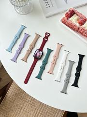 Applicable for Apple Watch, slim "little waist" silicone strap, cute sporty casual style, suitable for spring and summer
