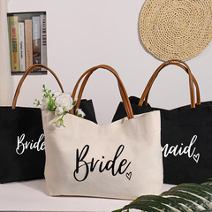 亚马逊速卖通跨境热卖bride新娘爱心皮手提帆布手提袋单身派对