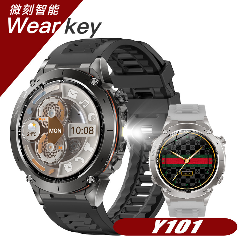 New Y101 Smart Watch Bluetooth Call Sos Air Pressure Altitude Compass Multi-Sport Mode 3Atm Waterproof