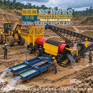 跨境出口除泥淘金设备 大工作量中型砂金洗矿机 坚固耐用选矿机