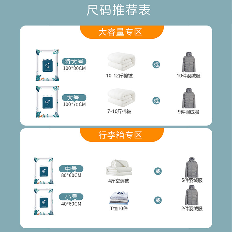 厚みのある真空保存圧縮袋衣類キルト保存袋新しいプラスチック家庭寮特別な袋|undefined