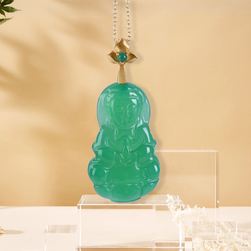 Simulation 925 Pendant Clip Buckle Buckle Universal Buckle Jade Necklace Buckle Hanging Buckle Diy Accessories Guanyin Buckle Buckle