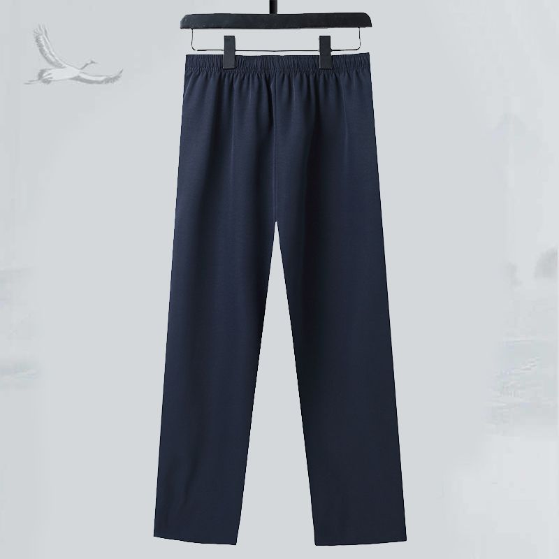 Men's Clothing Dad summer two piece suit middle aged and elderly men's short sleeved shirt 60 year old grandfather shirt thin casual suit_desvips.com