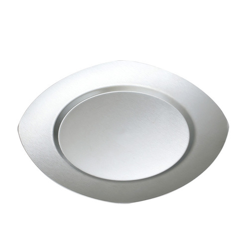 Korean stainless steel plate round plate golden tray spit bone dish hotel restaurant shallow plate hot pot restaurant dish plate commercial