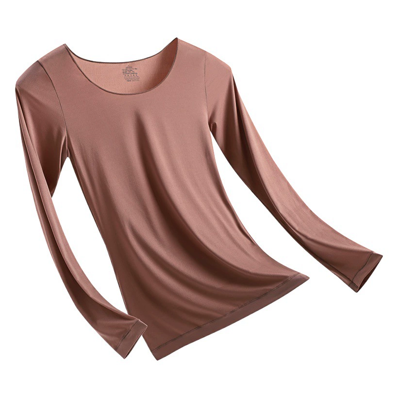 Невидимая ультратонкая согревающая одежда, украшающая кожу, осенне-зимнее термобелье, эластичное облегающее осеннее белье, осенние брюки, питающая кожу одежда, Женская Базовая рубашка