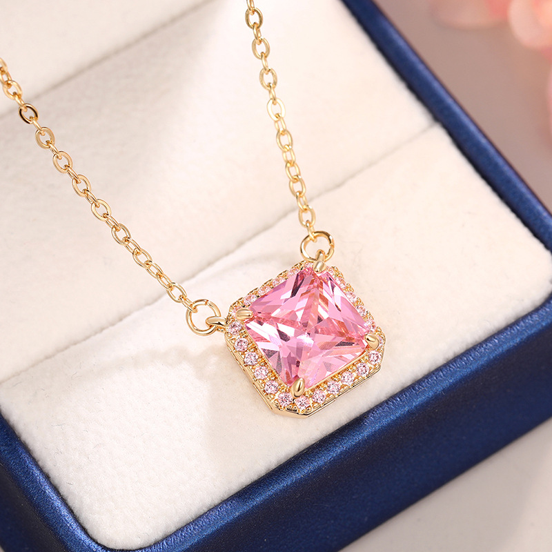 11g Weight Zircon Inlay Material Rings, Earrings, Necklace Classification Daily, Street Occasion Copper Material Square Pattern Women's Gender Inlay Design Shiny Style Shiny Square Copper Inlay Zircon Rings Earrings Necklace 17