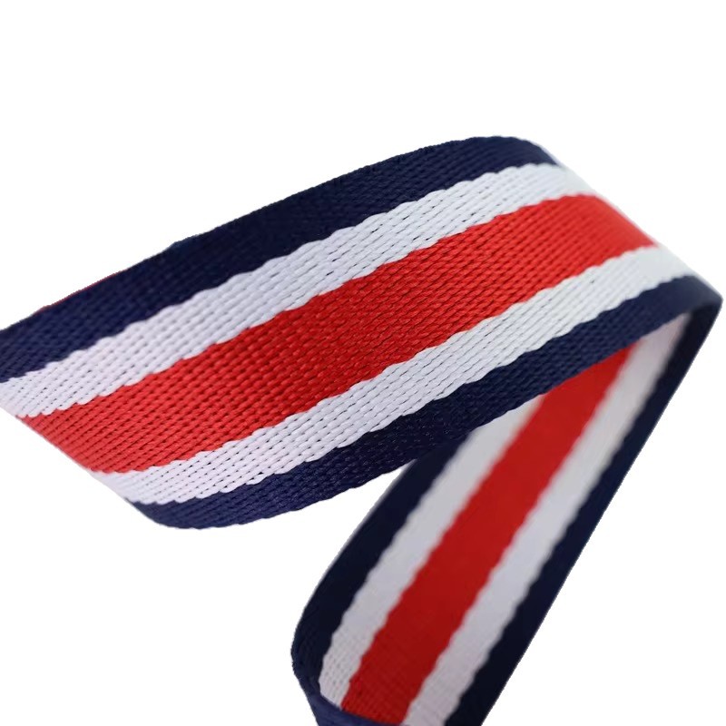 Fabricante mayorista red de acessorios de cinta de tejido de corte personalizado procesamiento de bolsas de vestir de mascotas impresión de cinta jacquard