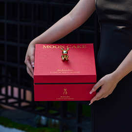 中秋月饼礼盒包装盒金辉月朔双层8粒月饼冰皮蛋黄酥礼品盒子