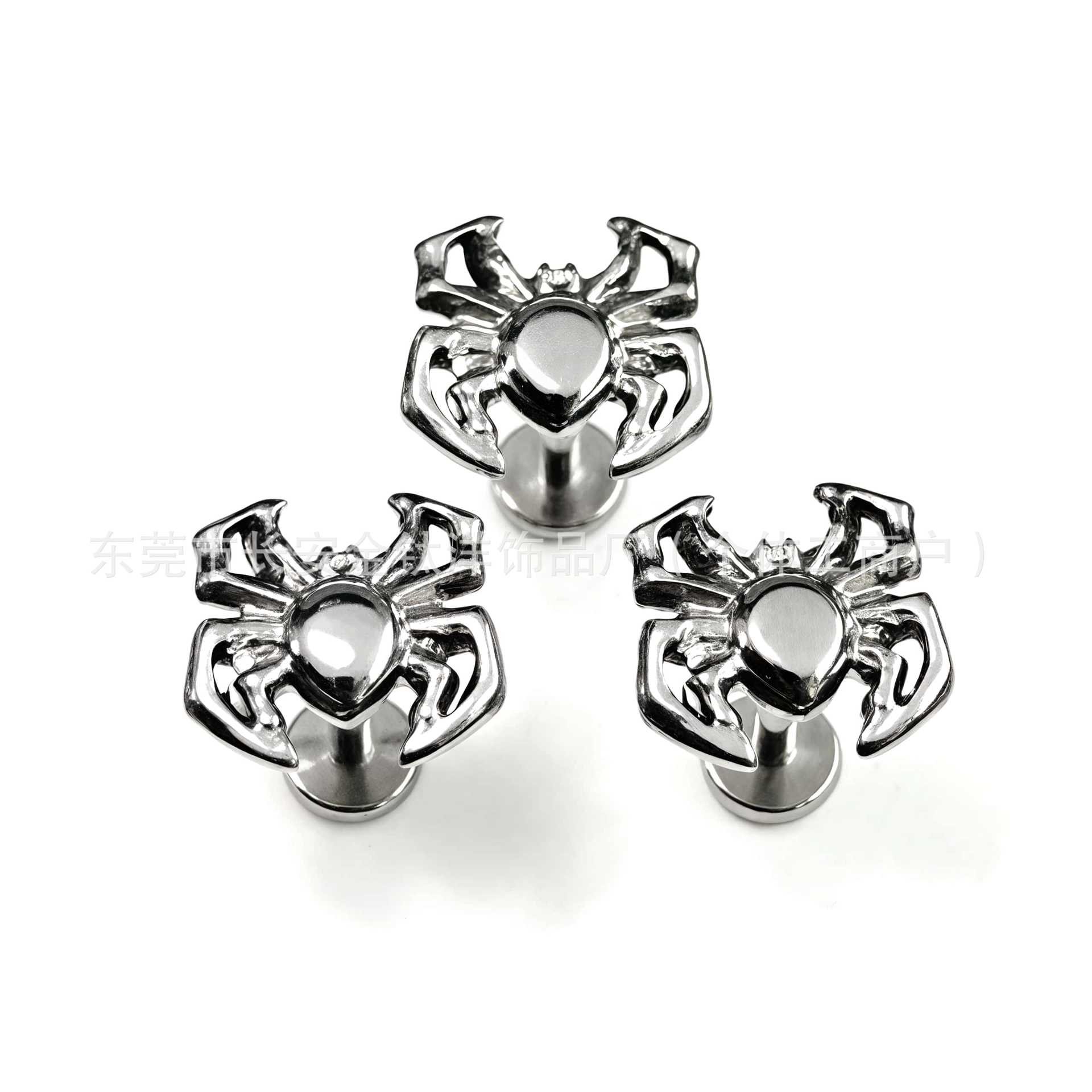 F136 Titanium Hollow Spider Animal Internal Thread Ear Stud Cochlear G23 Titanium Alloy Body Piercing Jewelry Ear Bone Stud detail image 8
