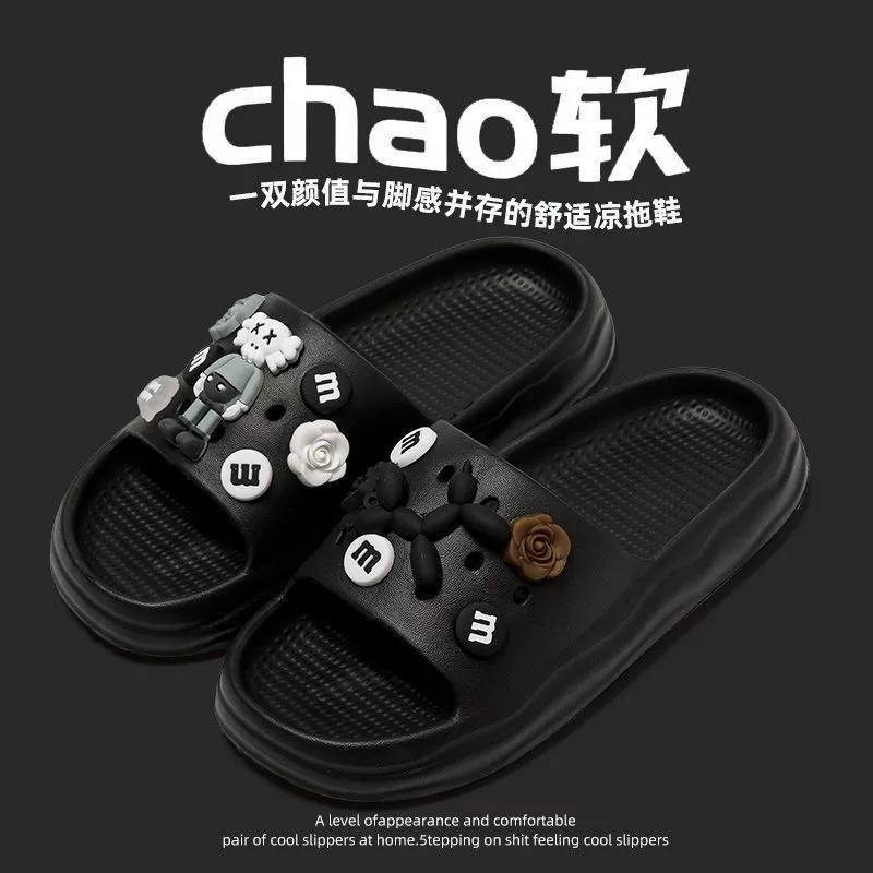 Новые тапочки с интернет-знаменитостей, женские модные летние верхняя одежда с высоким внешним видом, Нескользящие грязеотталкивающие, высококачественные пляжные приморские Тапочки