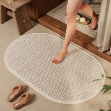浴室地垫门口吸水防滑毛绒脚垫卫生间简约速干防摔厕所进门垫子