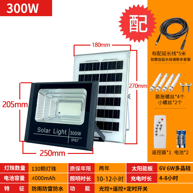 Lámpara solar exterior dividida, farola impermeable para jardín, patio o fachada doméstica