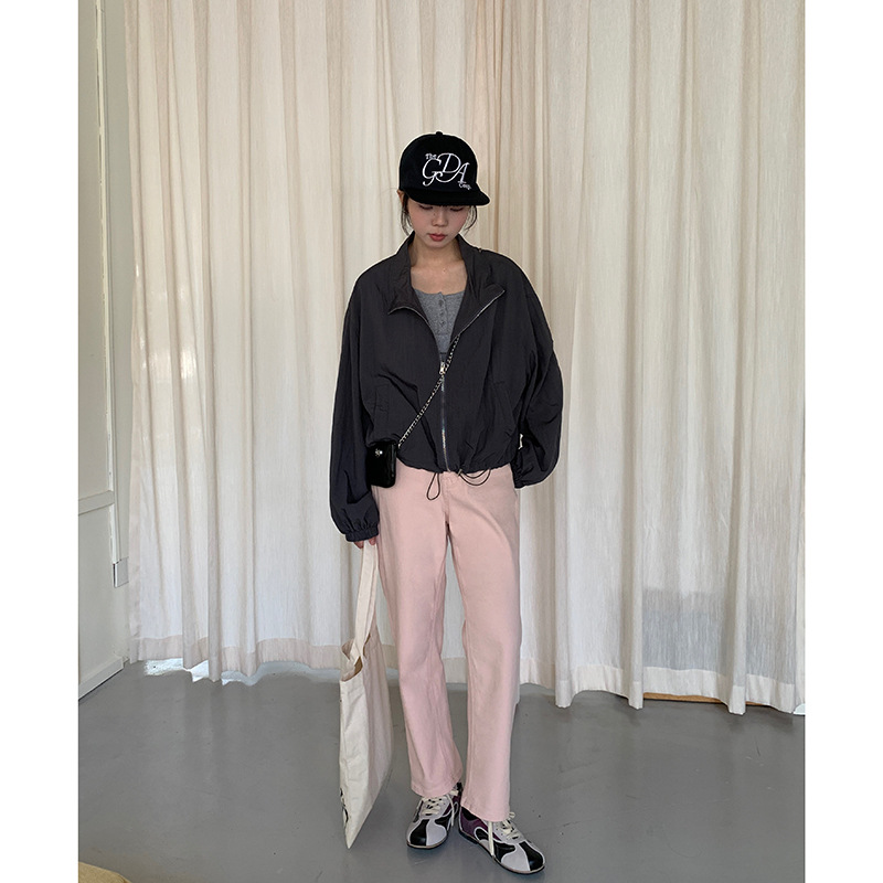 【歌铭】2025秋季新款韩系立领冲锋衣女装宽松防晒开衫上衣X6772