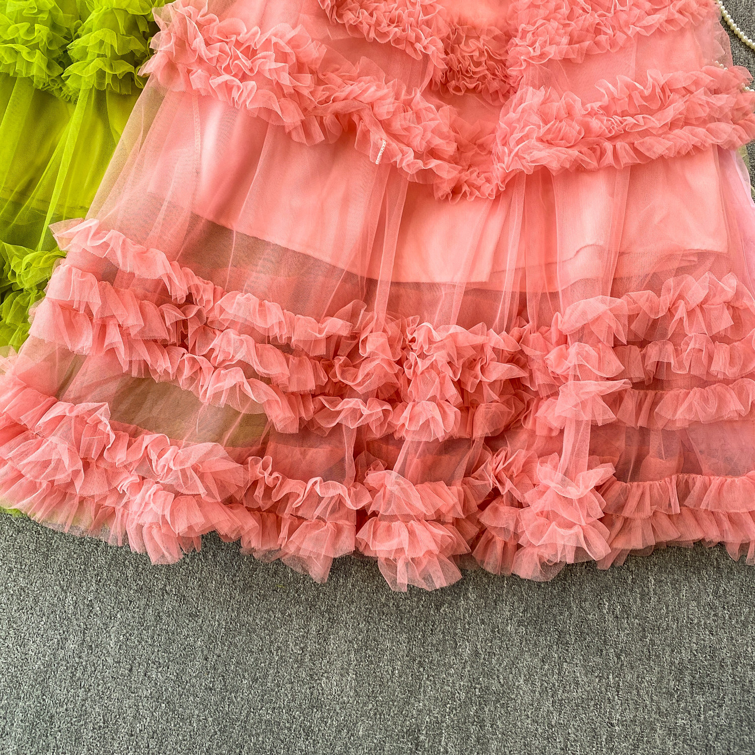 Fairy Romantic Style High-Waisted Ruffle Skirt For Women Sweet And Youthful Slimming Cake Skirt For Summer_ecoleips.com