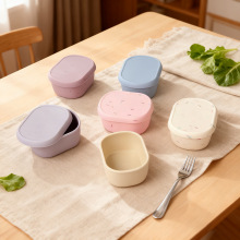 200ml食品级硅胶饭盒婴儿辅食碗宝宝防摔耐高温蒸煮便当盒带盖款