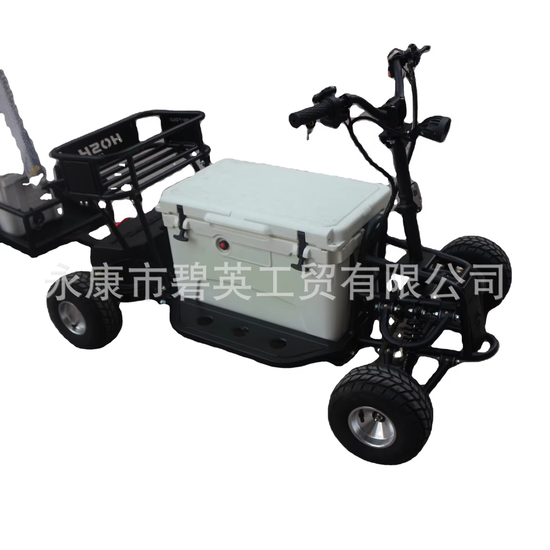 定制工厂生产跨境新款电动休闲车冰箱野营野炊钓鱼四轮差速电机