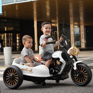Children's motorcycle electric tricycle boys and girls baby toy car can sit on large children's rechargeable battery car