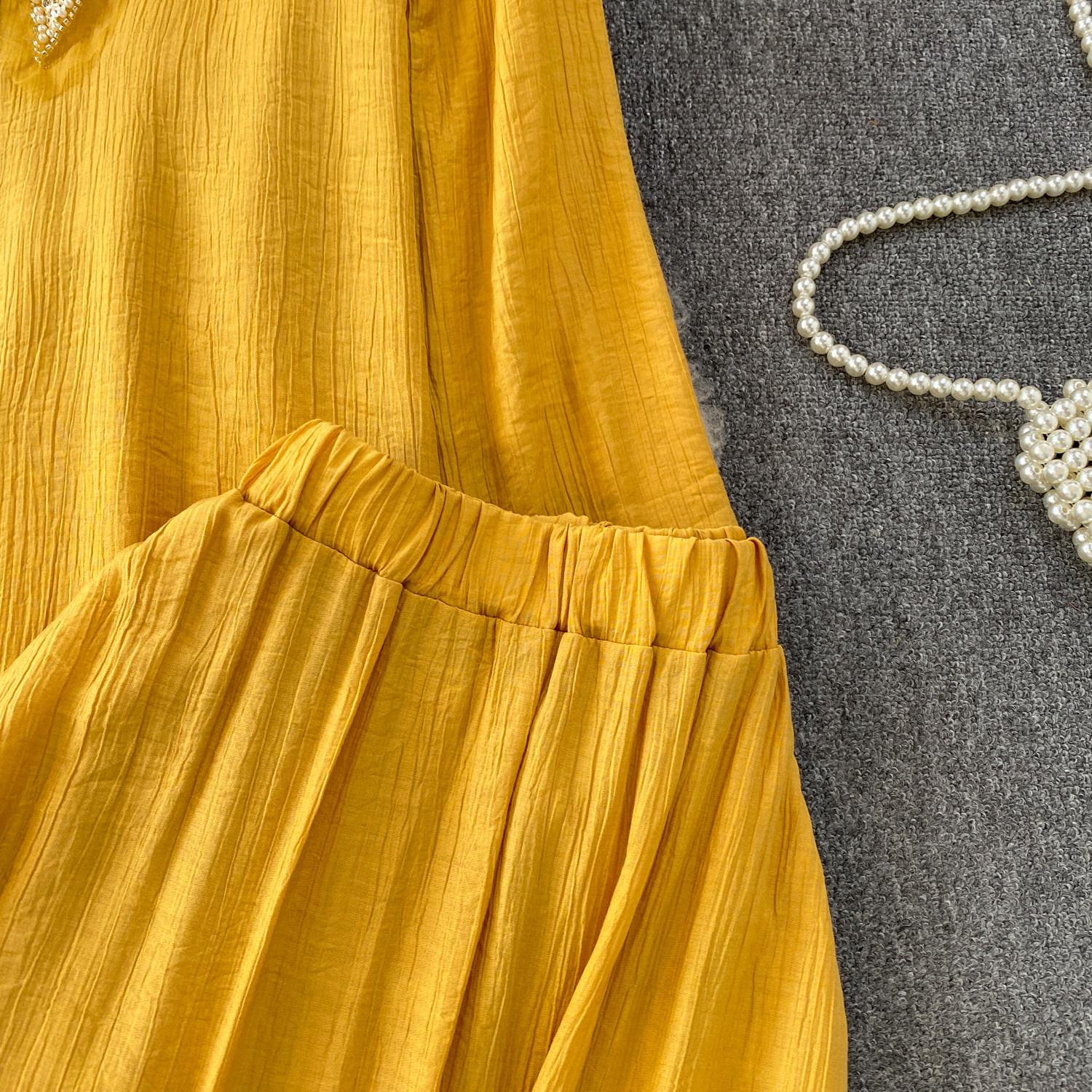European Style Embroidered Pearl & Sequin Blouse With Mid-Length Skirt Set - Elegant Oversized Office Wear Two-Piece Outfit_ecoleips.com