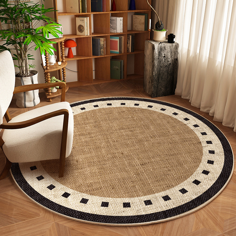 Alta sensación de alfombra redonda TPR belga camisola alfombra dormitorio estudio sala de estar sofá mesa de té mantas