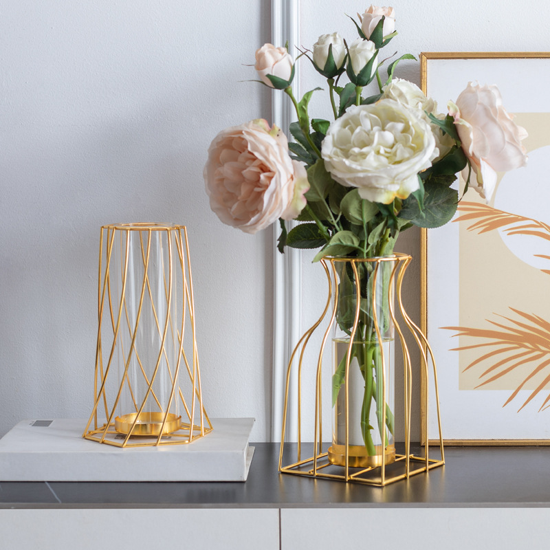 vasijas de vidrio contenedor hidropónico para el hogar de paquete suave decoración de mesa de comedor vasijas de vidrio hidropónicas flores secas vasijas