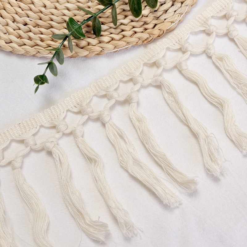 现货手工打结全棉流苏排须花边家纺地毯窗帘桌布DIY服装花边辅料|undefined