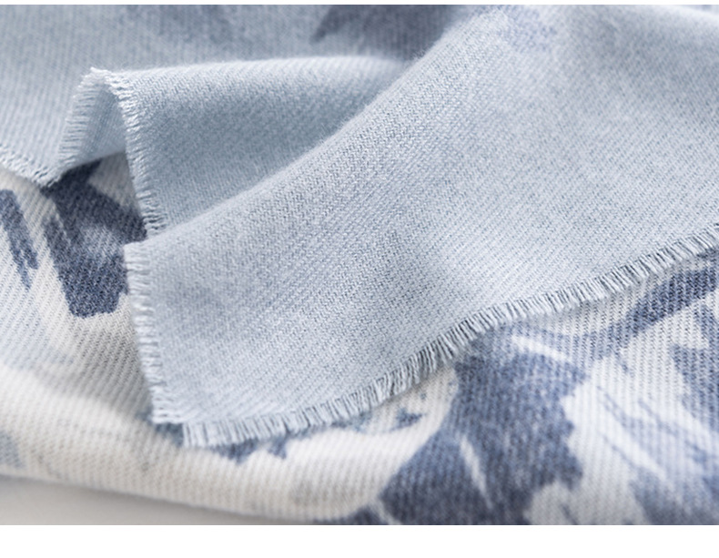 Sciarpa donna stile etnico stampa rose scialle invernale cachemire_voghion.com