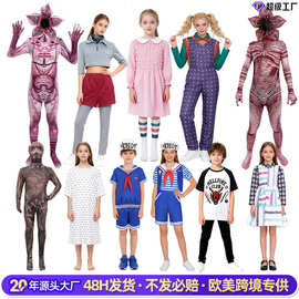 万圣节小十一cosplay服装 食人花冰淇淋店员表演服饰 怪奇物语cos