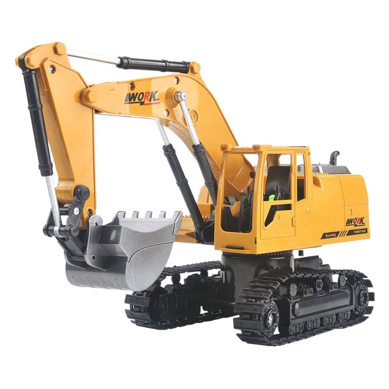 Aohai excavadora de aleación de 8 canales 2,4g excavadora de control remoto inalámbrico para niños de carga eléctrica de control remoto de juguete