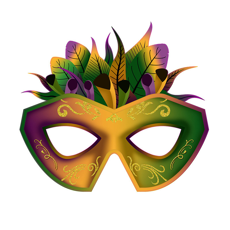 Máscara de fiesta de carnaval caliente transfronteriza mascarada fiesta máscara de papel carnaval imagen principal máscara de bricolaje