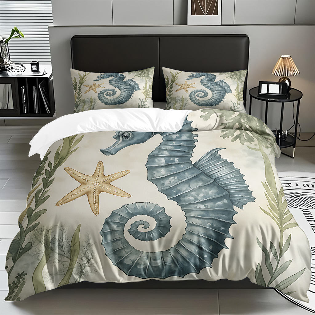 Ventas transfronterizas calientes de una variedad de patrones de reliquias marinas impresión digital colcha