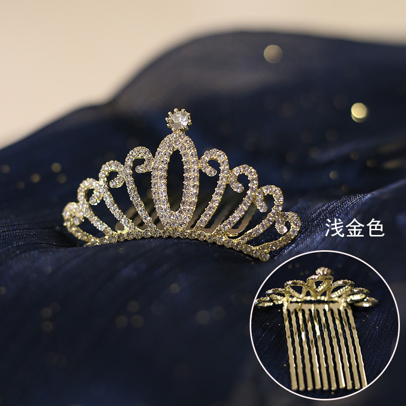 E타입 - 라이트 골드 5cm 크라운 빗