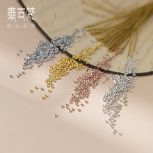 S925银扭纹闭口圈垫片盘缠隔片螺旋纹圆环diy饰品配件批发Q0328