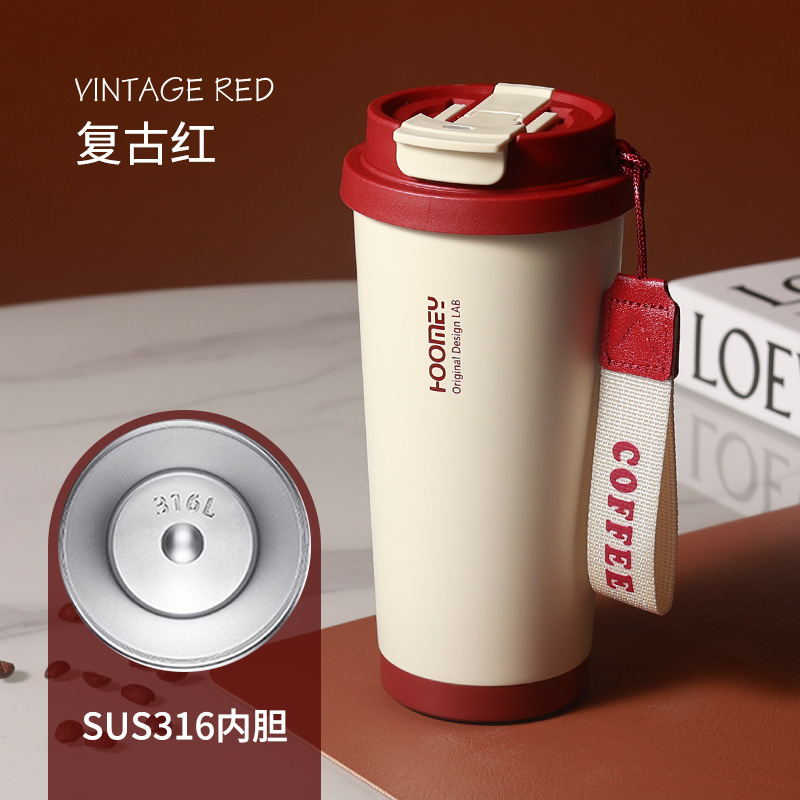 新しい高品質のクリエイティブなコーヒーカップ、軽い高級感とハイエンドの316ステンレス鋼のカスタマイズされたタンブラー、セラミックウォーターカップギフト|undefined