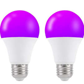 紫光粉红色美规灯泡ETL认证调光120V红+蓝A15A19球泡植物灯氛围灯